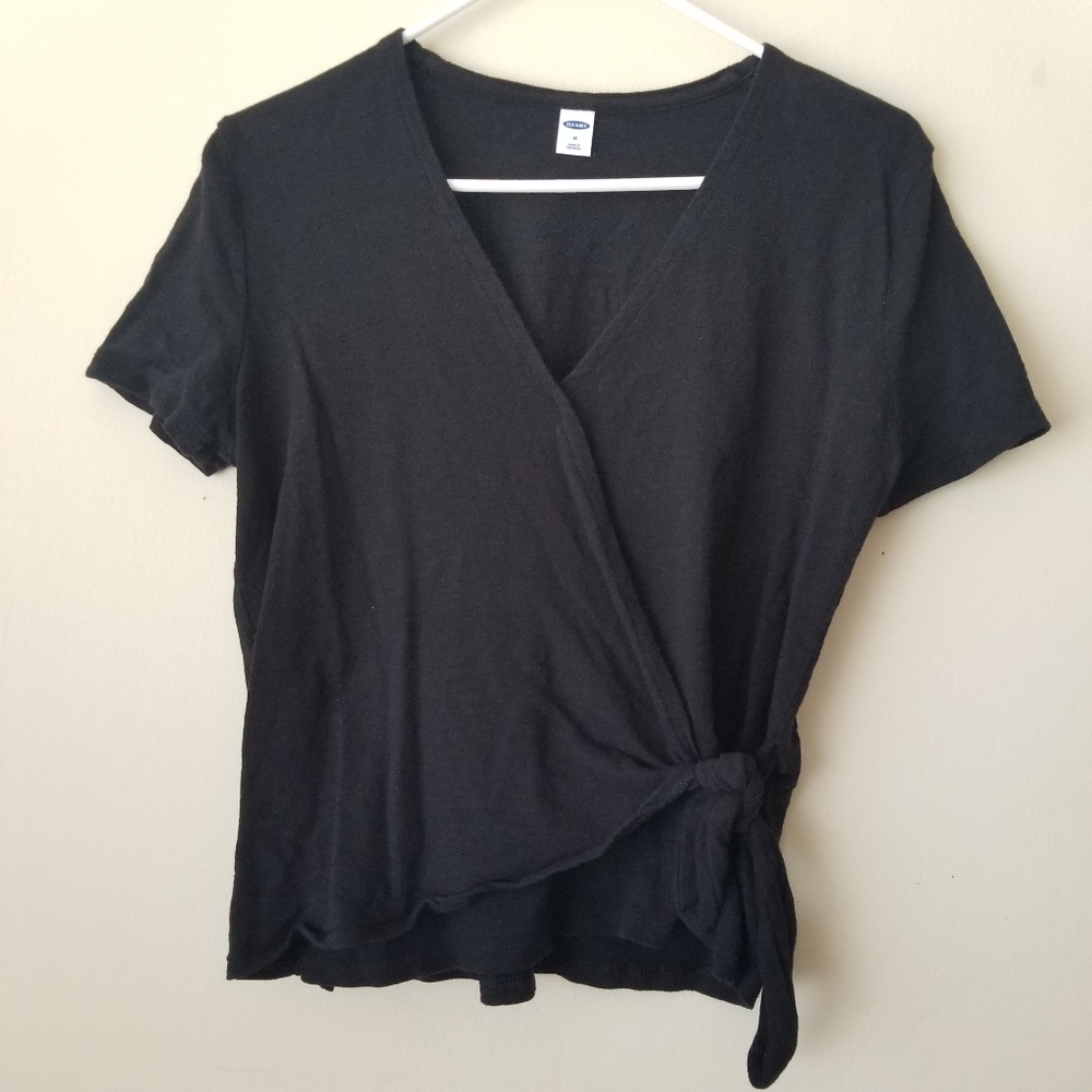 Self-tie Wrap Top